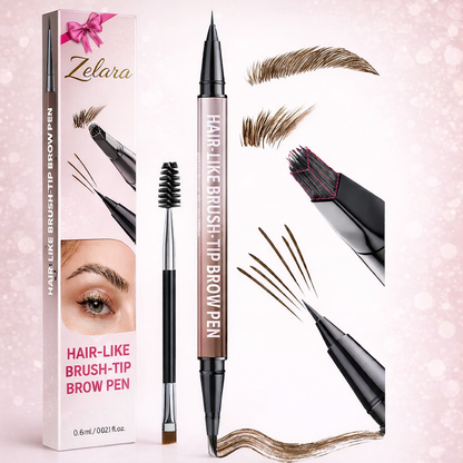 Zelara™ Waterproof Dual Brow Pencil – Smudge-Proof