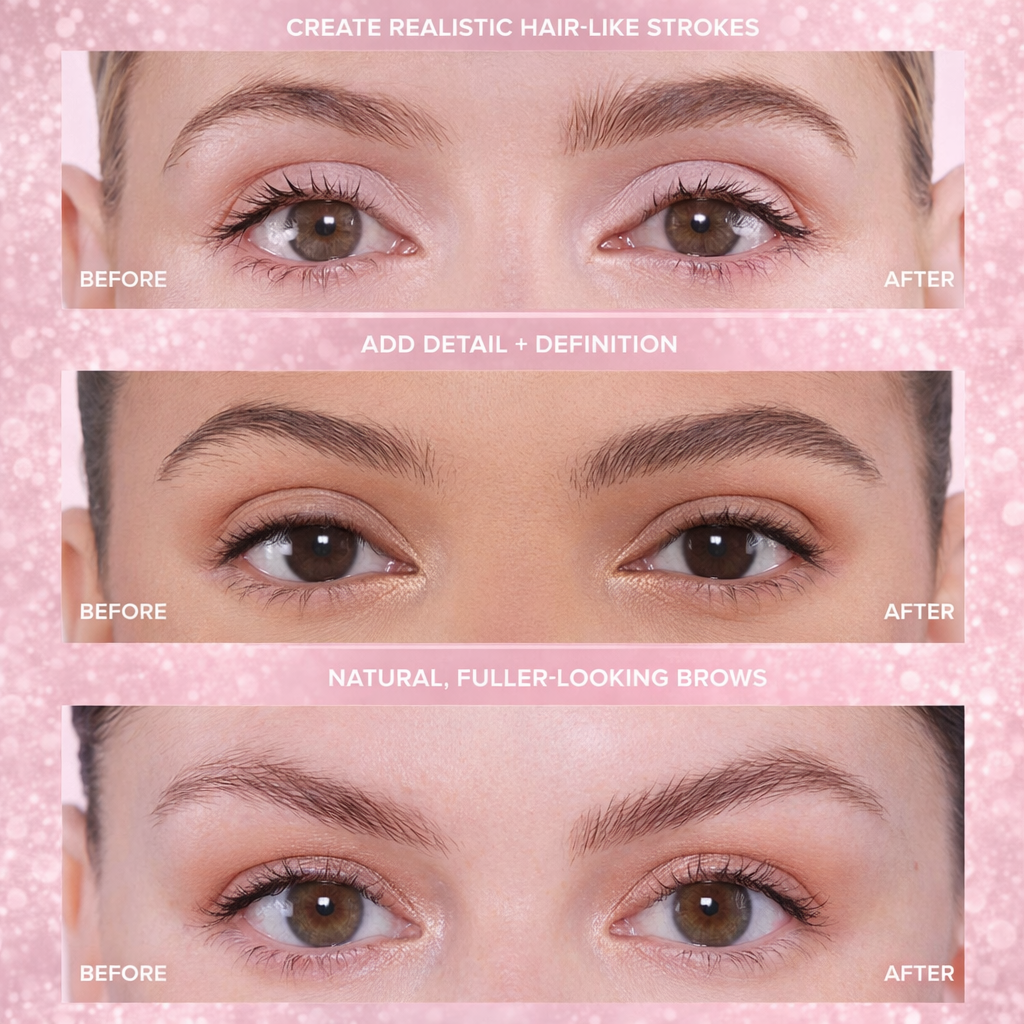 Zelara™ Waterproof Dual Brow Pencil – Smudge-Proof